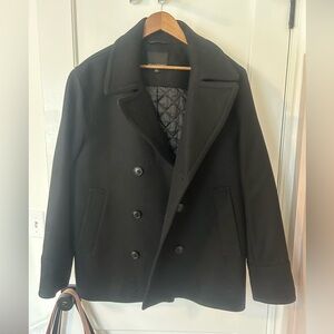 Banana Republic Men's Classic Black Peacoat